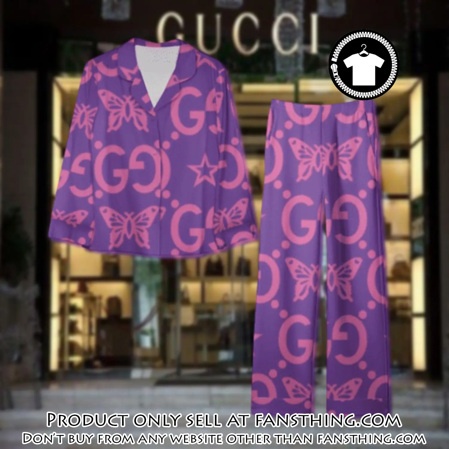 Trending luxury gc satin pajama set pjs1056 fst0728902